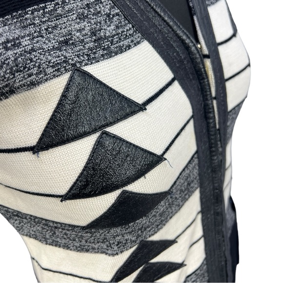 Vtg 70's Penney's International Imports Black/Cream/Gray Wool Zip up Vest Sz 14 - Picture 7 of 12